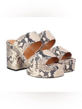 Chloe Odina Snake-Print Platform Sandals - Women